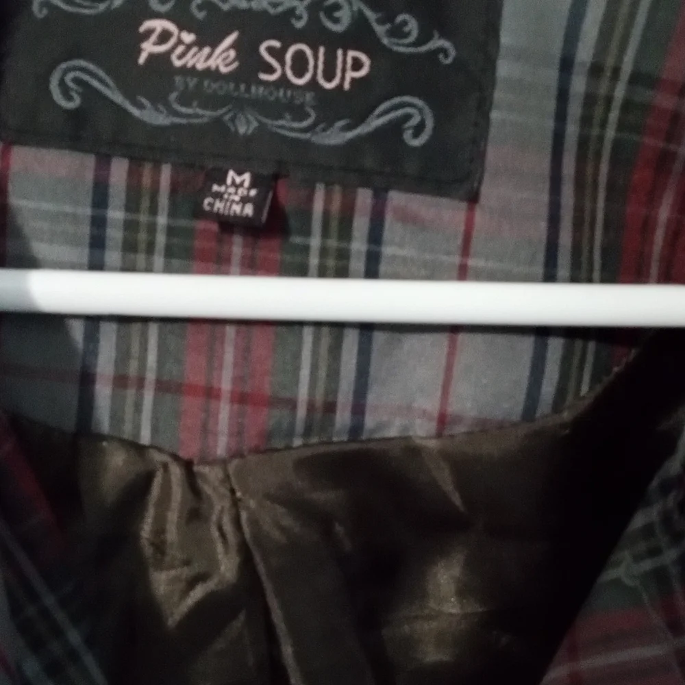 Plaid Button-Up Jacket - Picture 2 of 3